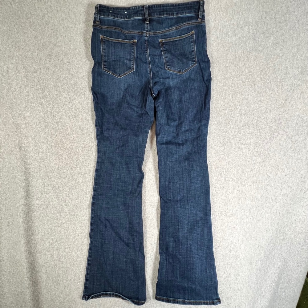 Chico's Women Bootcut Jeans 1 R 8 Dark Wash Stretch Denim Blue Mid Rise - Picture 9 of 9
